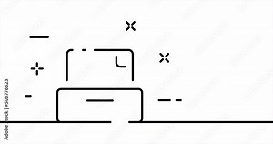Continuous line art drawing internet. Single line drawing, solid line. Animation one line documentation, archive and contact us. Video 4K