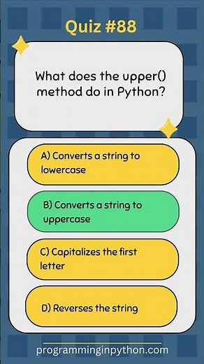 Python Quiz 88 - What's the Answer? - Quiz #88 #python #shorts #quiz #codingchallenge
