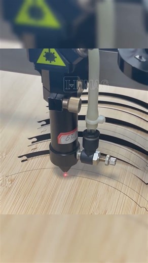Quickly cut bamboo with a 150W CO2 laser cutter | Himag