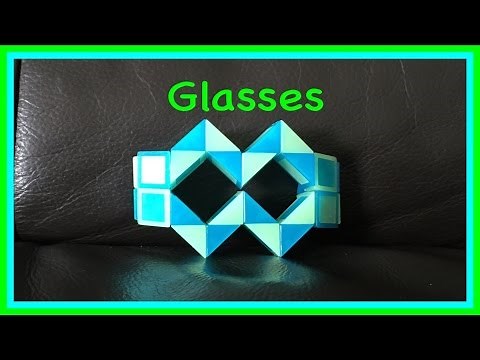 Smiggle Snake Puzzle or Rubik's Twist Tutorial: How to Make a Pair of Glasses shape Step by Step