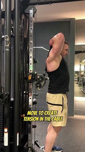 Standing overhead tricep extensions (cable)