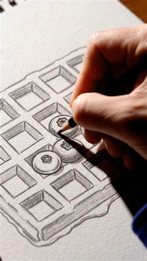 Waffle 🧇 #sketch #drawing