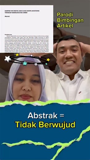 Parodi bimbingan penulisan artikel ilmiah. Ketika Abstraknya kosong, eee malah jawabnya seperti ini. #artikelilmiah #penelitian #abstrak #disertasi #publikasiilmiah | Muji Setiyo