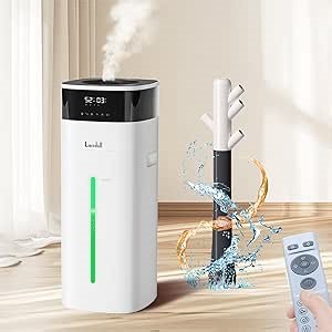 Cool and Warm Mist Humidifier Large Room, 5.3Gal/20L Humidifiers for Home 2500 sq ft, Air Humidifiers for Bedroom with Diffuser&Extended Tube, Whole House Humidifiers for Nursery Baby Plants
