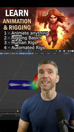 Learn Rigging & Animation in Blender - My New Course #gamedev #blender3d #3d animtion