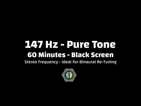 🔊 147 Hz Pure Tone | Deep Resonance Physical Release Frequency | 60 Minutes | Black Screen | Stereo