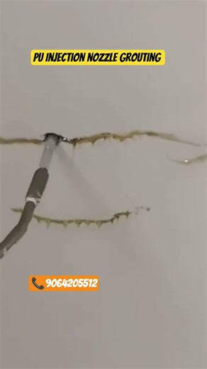 Crack treatment -Pu injection nozzle Grouting #construction #viral #sorts #tranding #shorts #home