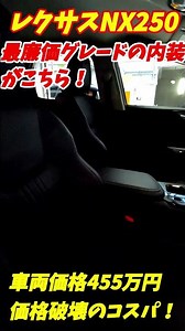 【価格破壊】レクサスNXの最廉価グレードの内装が高級すぎた！【レクサスNX250】