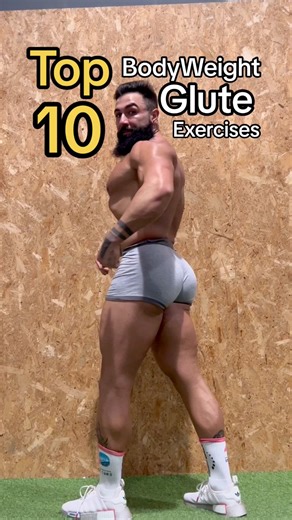 Top 10 BODYWEIGHT Glute Exercises! #glute #Top10 #exercise #coach #reels | Nunzziii