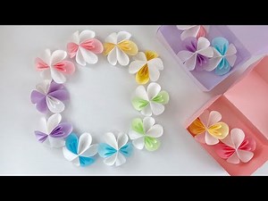 【ペーパー】色を楽しむ！可愛い花の作り方／[Paper flower] Cute flowers to enjoy color