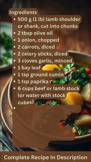 Diabetic Recipe Lamb and Kale Soup – warming and hearty