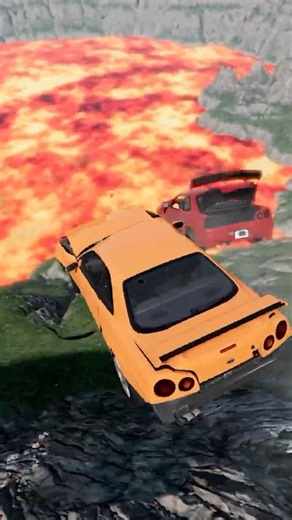 Cars vs Giant Lava Pit – BeamNG.drive #beamng #shorts #beamngdrive #automobile #usa #viral #brasil