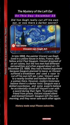 Why Van Gogh Cut Off His Ear | Did He Really Do It? | The Darker Truth