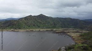 A Panoramic View of Kaweah Lake And Slick Rock Recreation Center In Three Rivers, California.