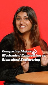 Boston University on Instagram: "What's the difference between mechanical engineering and biomechanical engineering?  To help you understand, mechanical engineering major Paul Ferrer (@bostonuniversityengineering’24) and biomedical engineering major Arjavi Vyas (ENG’24) are here to explain."