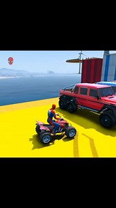 SPIDERMAN Car Race Challenge on Sea Ramp SUPERHERO Hulk Moto BIKE JET SKI Race #spiderman #superhero #car #kids #kidsfun | Kids Fun