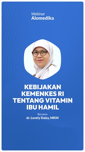 ALO Dokter! Saat ini, Kemenkes RI merekomendasikan MMS (Multiple Micronutrient Supplement) sebagai multivitamin yang diberikan kepada ibu hamil pada saat kunjungan antenatal. Yuk, simak penjelasan dr. Daisy, MKM untuk kebijakan Kemenkes RI tentang MMS pada cuplikan webinar berikut! Segera ikuti e-Course dan MOOC seputar Multiple Micronutrient Supplements melalui website dan aplikasi ALOMEDIKA! Jadi Dokter Andal dalam Genggaman, Salam ALOMEDIKA! #alomedikawebinar | Alomedika - Khusus untuk Dokter