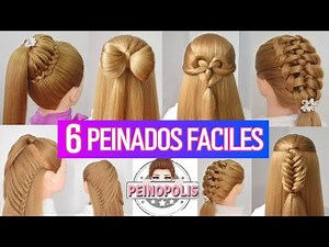 6 PEINADOS RÁPIDOS y FÁCILES con TRENZAS para CABELLO SUELTO y LARGO