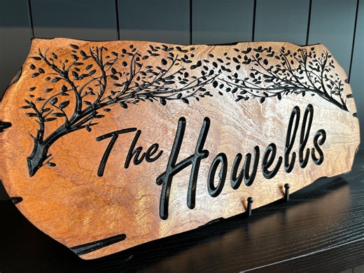 Custom Carved Wood Sign: Personalized Outdoor Decor - Etsy