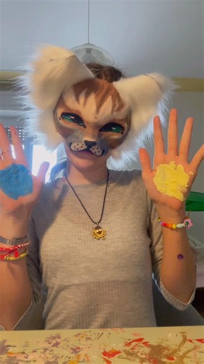New alien kitty mask!! What do you think?? #therian #funny #furry #alterhuman #shorts