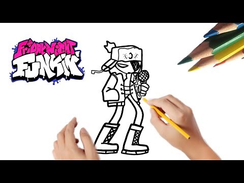 Como dibujar a RUV de FNF fácil paso a paso