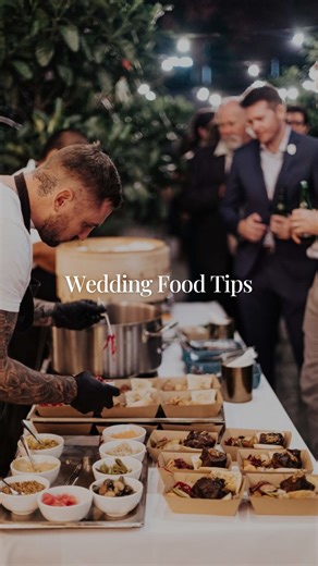 2.9K views | If there’s one regret couples have from their wedding day, it’s not getting to eat all the amazing food they chose. Between photos, speeches and hugs from Auntie Jean, dinner disappears in a flash. That’s why these food tips are total lifesavers: ️ Save yourselves a plate for later  Bring out late-night snacks when the munchies hit  Keep water flowing so the party lasts longer  @tuxedosociety | Bridebook - The No.1 Wedding Planning App | Facebook