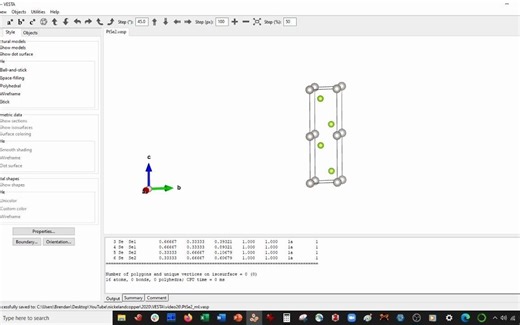 VESTA建模 - 体相结构