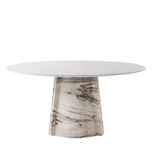 Elitra Round Palissandro Marble Dining Table
