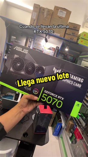 La mejor tarjeta gráfica se nos acabó :c, pero llega nuevo lote la próxima semana #pcgamer #gaming #nvidia #cyberplaza #asustuf