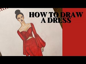 Fashion sketch tutorial for beginners: Drawing a dress made easy