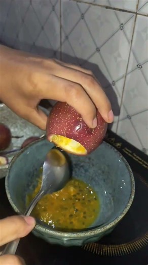 purple Passion fruits 🤤 mouth watering recipe #simple& easy #reelforyou #passion fruit #yammyy