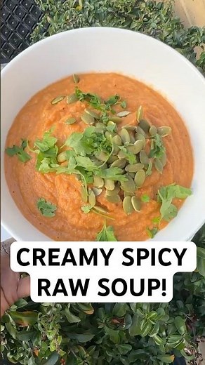 Spicy Raw Vegan Winter Soup! #rawfooddiet #rawvegan #fruitarian #whatieatinaday #fruitbased