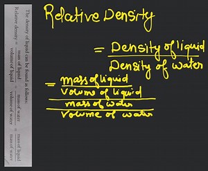 The density of liquid can be found as follows: \text { Relative... | Filo