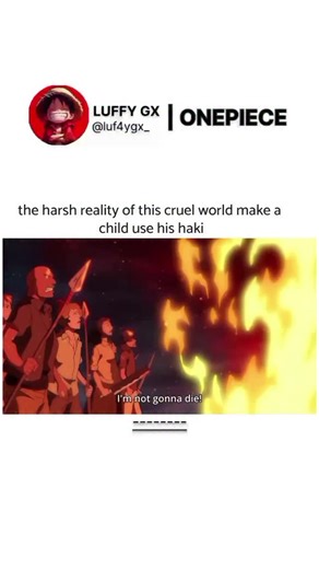 LUFFYGX on Instagram: "This powerful clip from the anime One Piece depicts a pivotal moment in the tragic backstory of Donquixote Doflamingo. Driven by immense grief and rage after being tortured and humiliated by a vengeful mob, the young Doflamingo unknowingly unleashes Conqueror’s Haki (Haoshoku Haki), a rare and formidable ability that knocks out everyone in his vicinity. The video highlights the "harsh reality of a cruel world," showing how extreme trauma can awaken a child’s latent, overwh