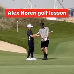 Thomas Pieters gets pitching lesson from Alex Noren, immediately turns into short-game wizard