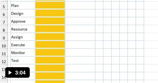 Microsoft Excel Proyect Tracker in a few steps - Video