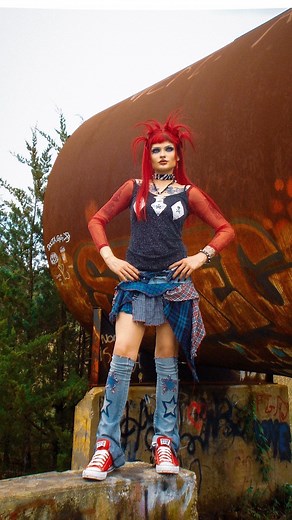 the shoot vs the shots ❤️‍🔥☠️⛓️ the final shots took at least 10 yrs off my life ;,)) i used to hang at this grimy little hidden location all the time as a teen & it was so cool to revisit years later & snap sum pics