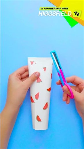 Turn Paper into a Pencil Case! 🎒✨ Easy DIY #shorts