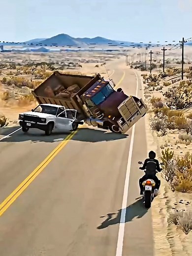 Realistic Highway Car Crashes in BeamNG.drive