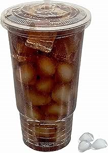 Plastic Cups with Strawless Sip Lids (100, 16 oz)