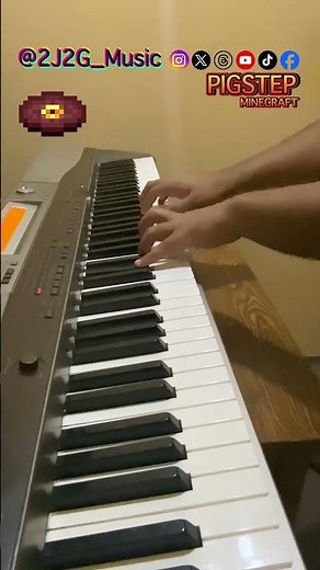 Minecraft: Pigstep (Piano Cover) 🎶🎹🕹️⛏️🎧 #pianomusic #minecraft #pigstep