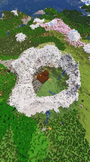 This Minecraft MOUNTAIN CIRCLE Seed has a MANSION AND VILLAGE!