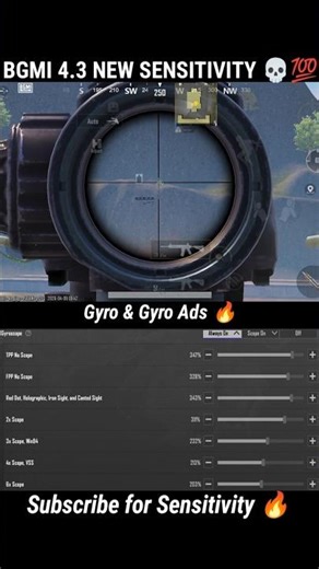 4.3 UPDATE BGMI/PUBG SENSITIVITY CODE | PUBG BEST SENSITIVITY SETTINGS |#viral #pubg #bgmi #shorts