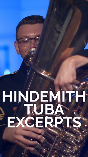 We currently have TWO upcoming tuba auditions! Here is a snippet of SSG Brandon Benson performing a very demanding excerpt from the tuba part in Hindemith’s Symphony in Bb that will be required in our February Ceremonial Band audition. This also happens to be the final part of our Hindemith Symphony Project!For the full excerpt and some words from SSG Benson, go to our Hindemith Symphony Project on our website or visit our YouTube channel. | The United States Army Band