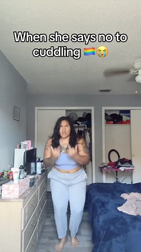 49K views · 834 reactions | My love language is physical touch lol i will literally throw a fit 沈藍藍. #wlw #lesbians #Igbt #lesbiansoftiktok#fyp #comedy #physicaltouch #lovelanguage | Maribel Martinez | Facebook