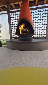 malm fireplace with safety valve propane logs set up @joshuatree