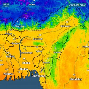 13 reactions | ⚡⛈️Thunderstorms with lightning to continue in parts of North-East India. Have a look at the temperature differences throughout the day in various states: go.weatherandradar.in/hPTNU #assam #meghalaya #sikkim #manipur #mizoram #nagaland #arunachalpradesh #tripura #guwahati | Weather & Radar India | Facebook