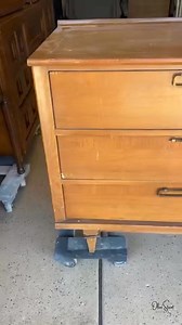 This Stanley dresser has seen some things. Passed from friend to friend, demoted to a garage utility piece, and then rescued by yours truly (thanks, nephew!). I was pumped to get my hands on it—those six small drawers, three big ones, the hardware placement, that wood grain… chef’s kiss. But let’s be real—it was rough. Dents, dings, missing chunks, broken drawer guides… basically, a hot mess. So, I sanded. Then scraped. Then sanded some more. Then scraped again. (Hand sanding for the final stret