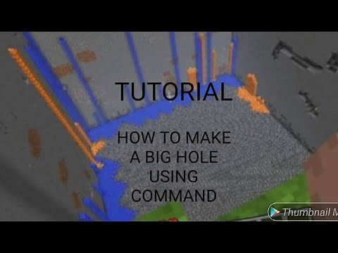 How to build a big hole in minecraft using command