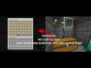 How to build an *EASY* 1.18+ GOLDEN APPLE FARM in Minecraft (No Mods, No Dup Glitch) [REUPLOAD]